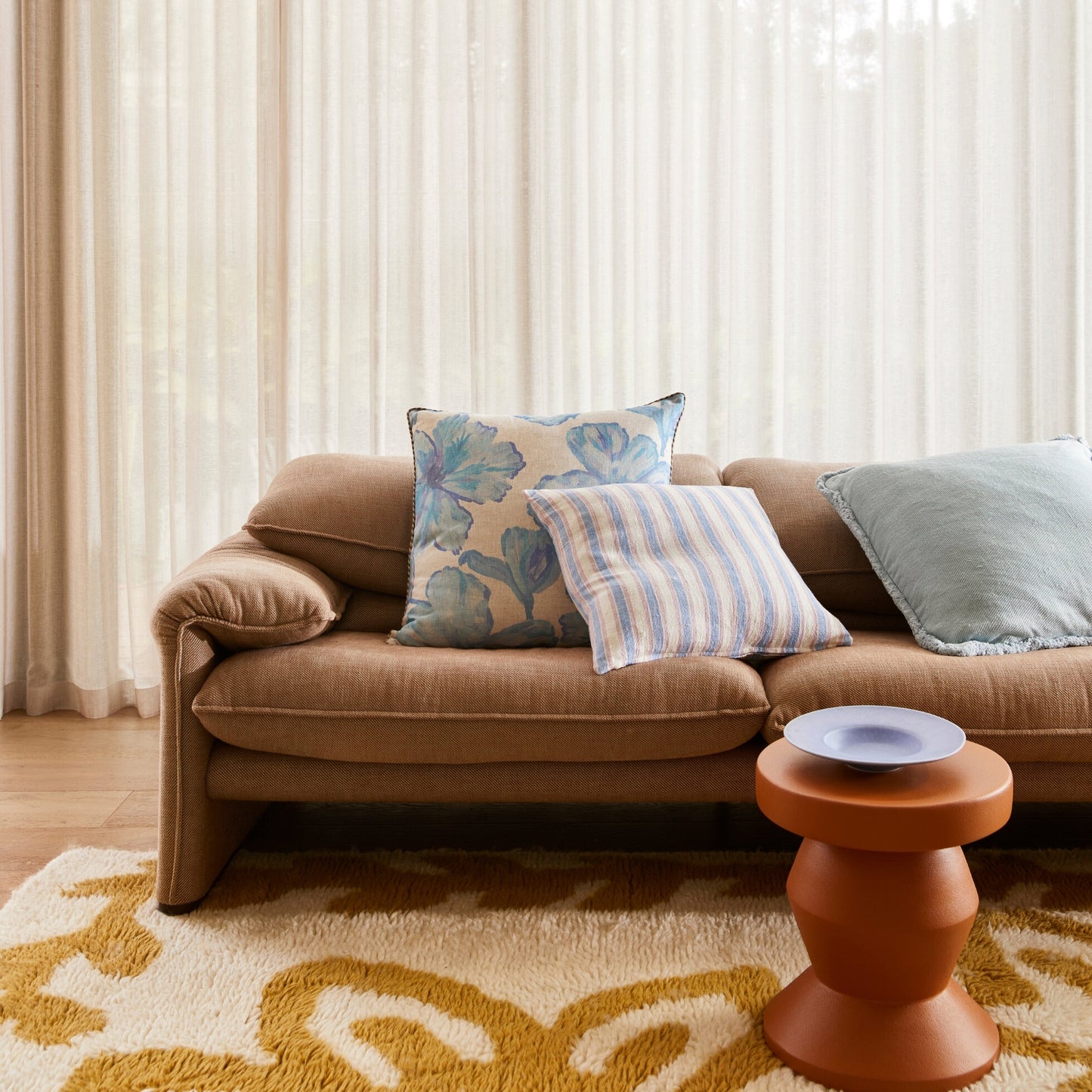 Tulip Blue 60cm Cushion