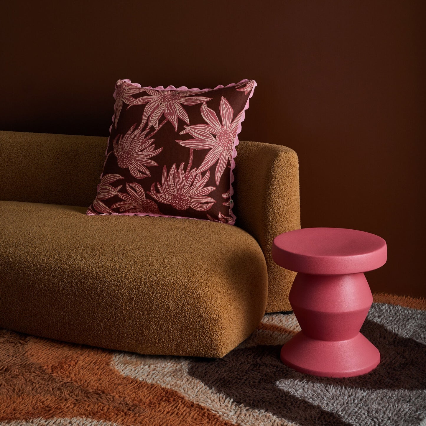 Fiore Burgundy 60cm Cushion