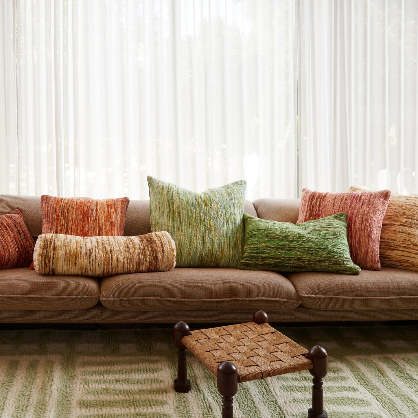 Wool Marle Sage 60cm Cushion