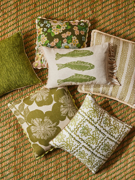 Daisy Olive 60cm Cushion