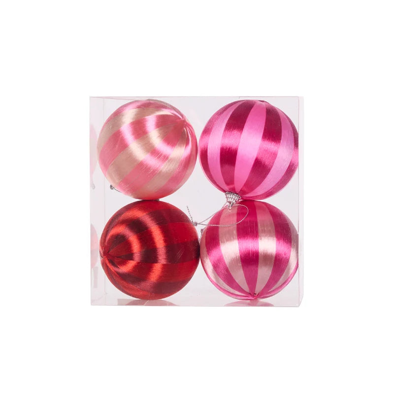 4pk Pink Joy Silk Baubles