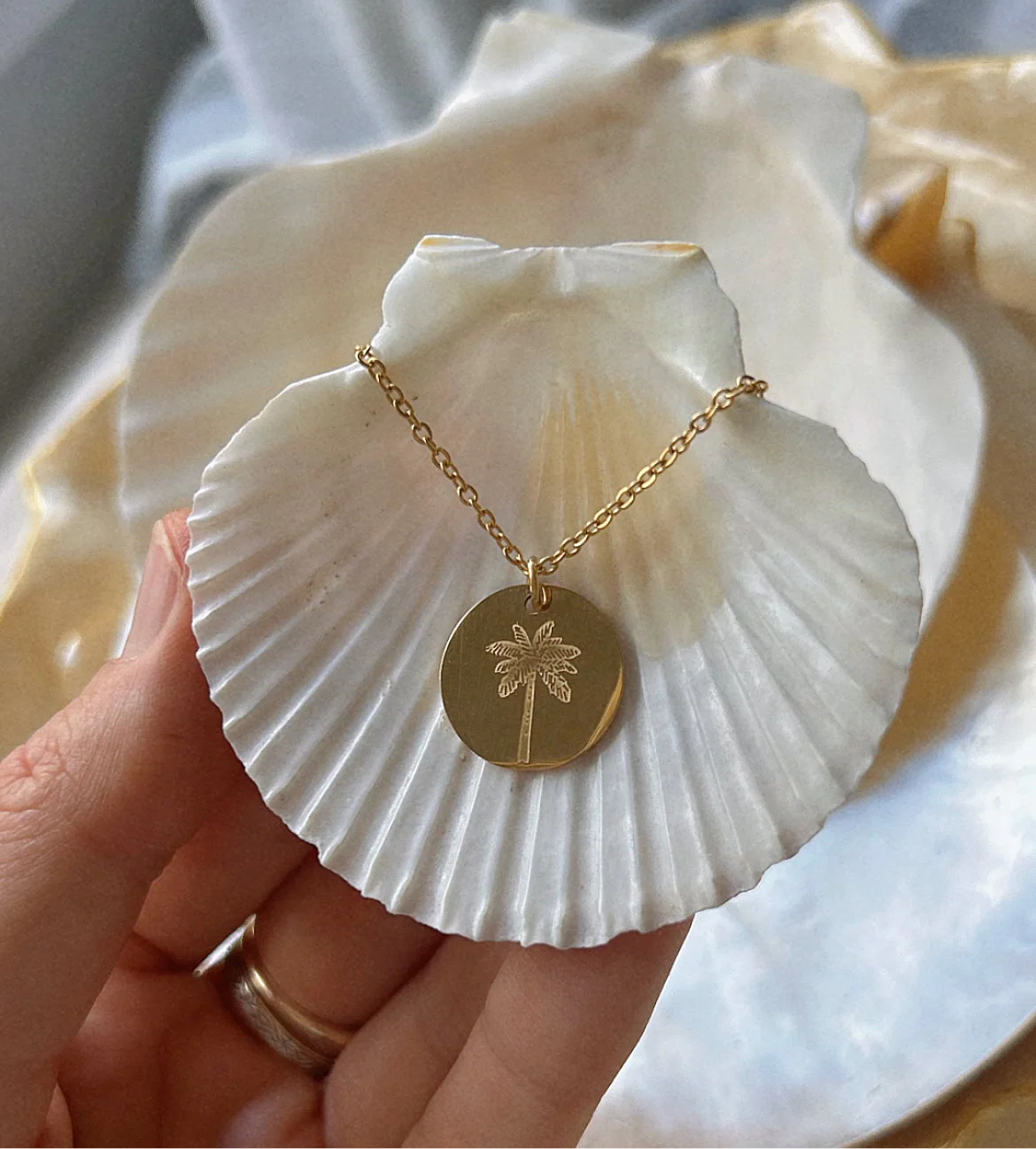 Palm Tree Necklace Tarnish Free