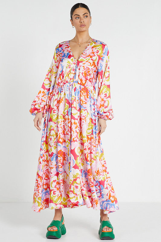 Backless V Maxi Dress