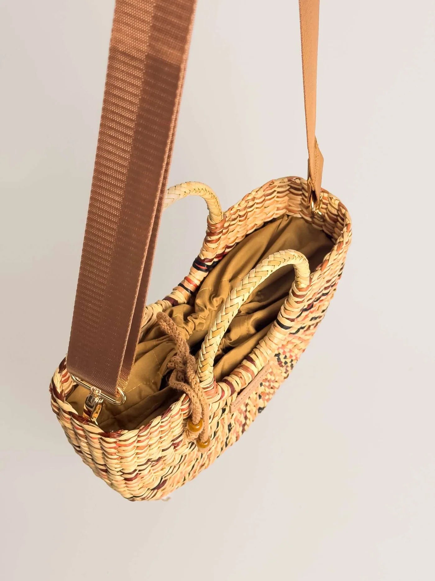 The Fiesta Crossbody - Marbled Browns and Natural
