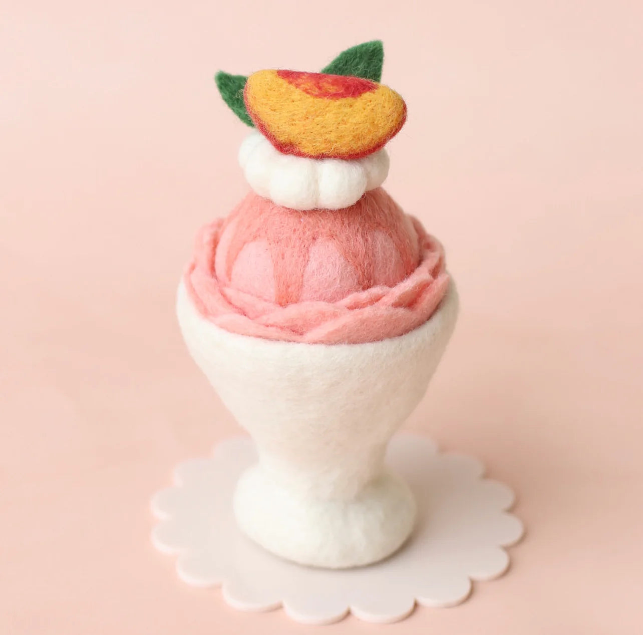 Felt Peach Sorbet Sundae