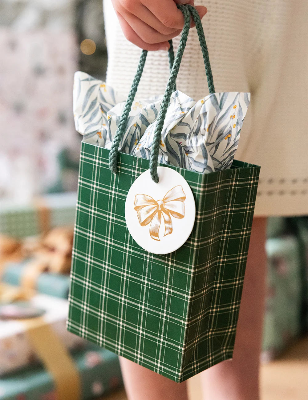 Small Gift Bag ~ Spruce Tartan