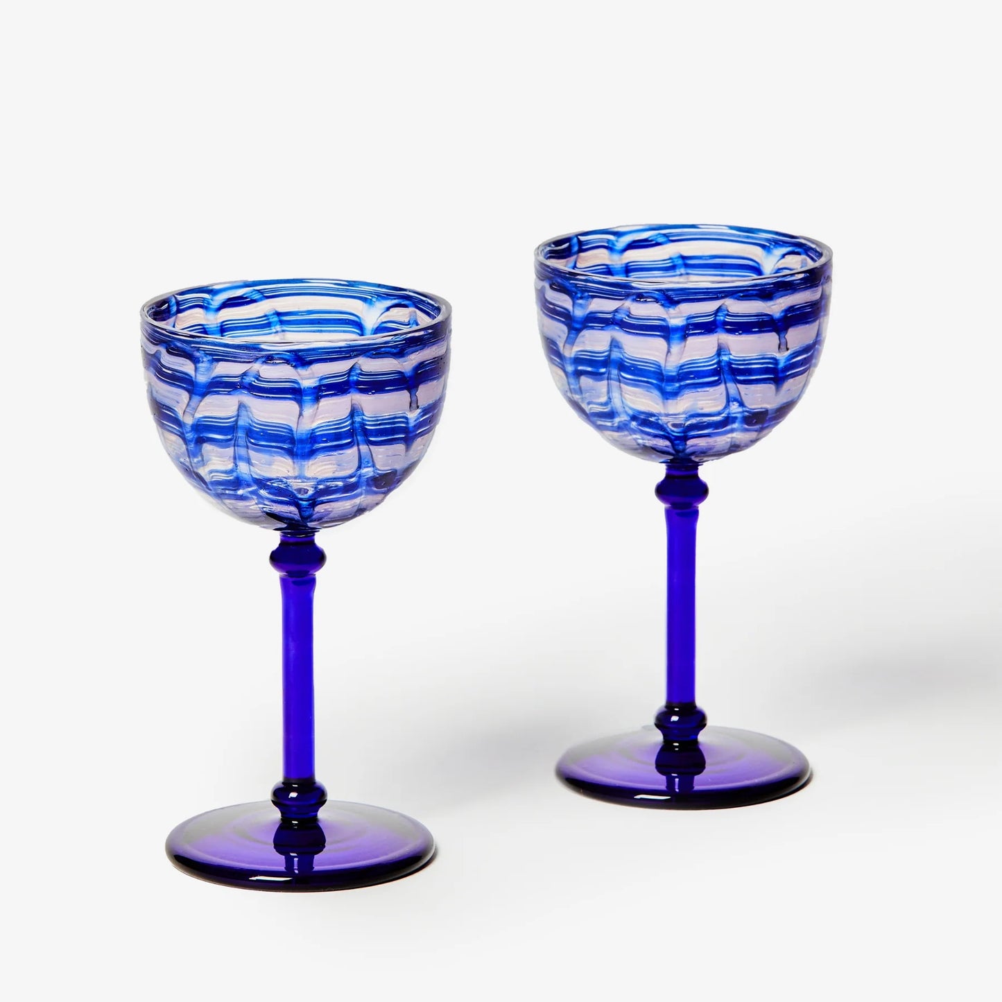 Watercolour Blue Coupes Set of 2