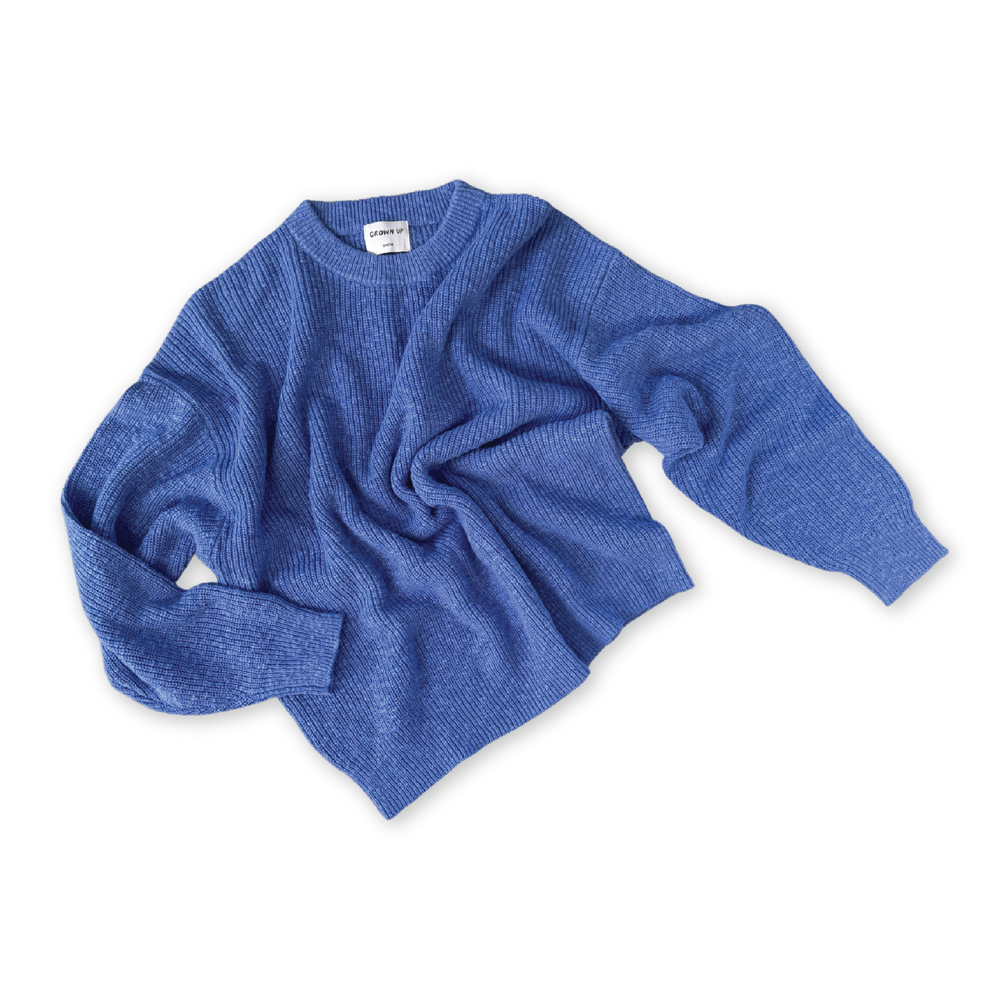 Ladies Textured Organic Knit Pull Over - Cobalt