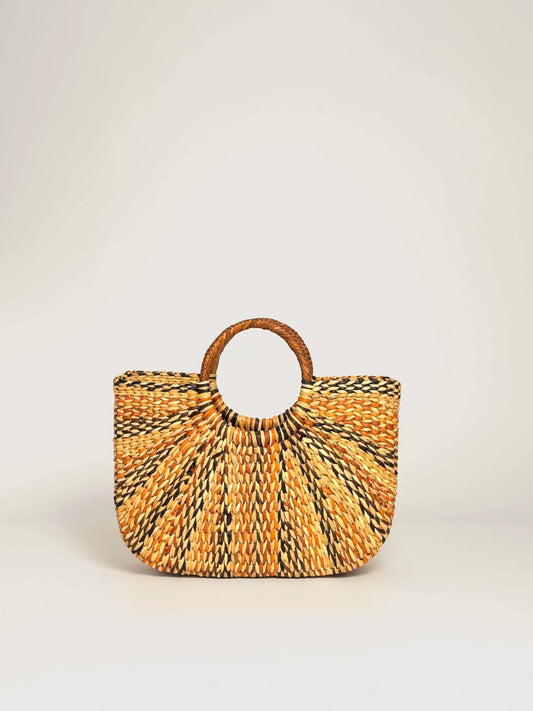 Gran Fiesta Tote w Heart ~ Marbled Browns