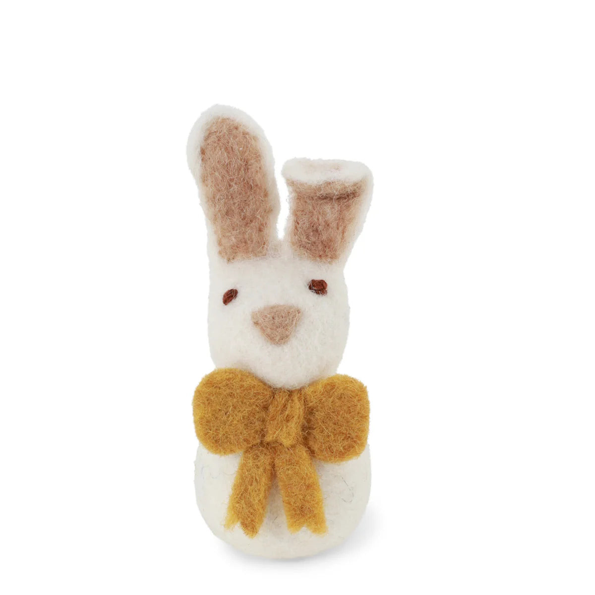 Small Bunny Bow White Ornament
