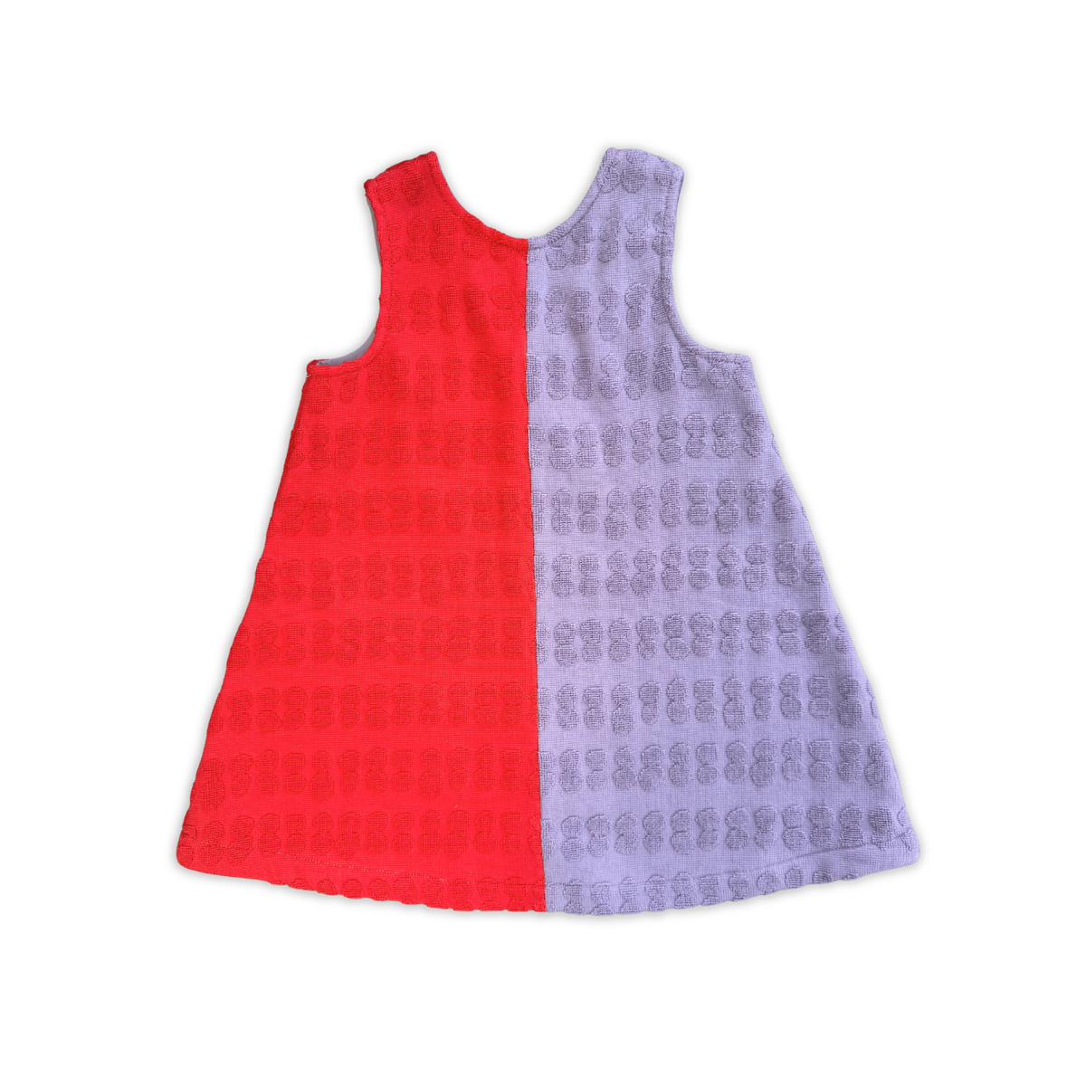 Bubble Terry Towelling Dress - Fiesta & Mauve