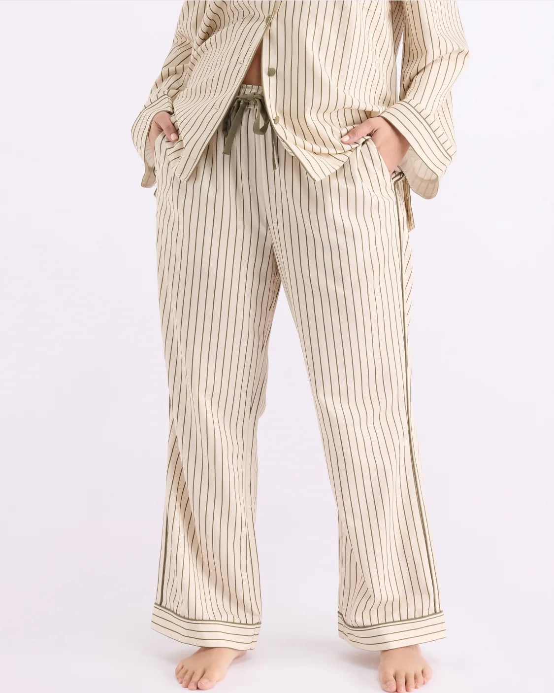 Sleep Pants - Matcha Stripe