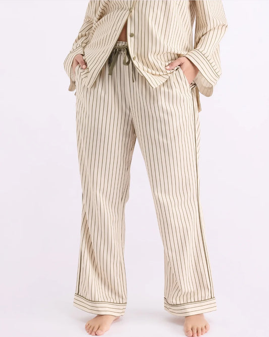Sleep Pants - Matcha Stripe