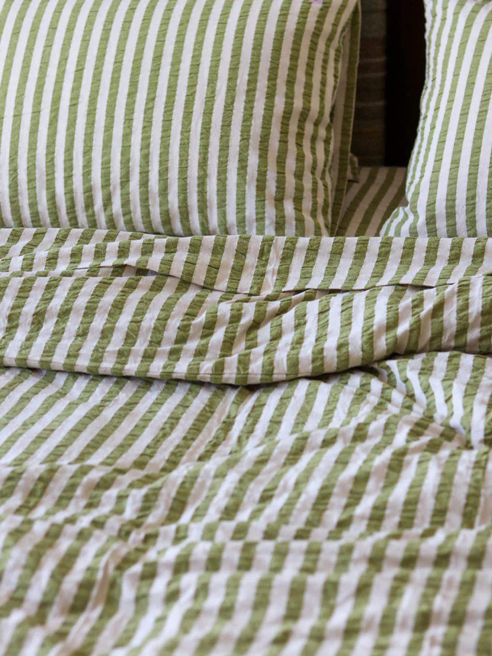 Pistachio Seersucker Flat Sheet