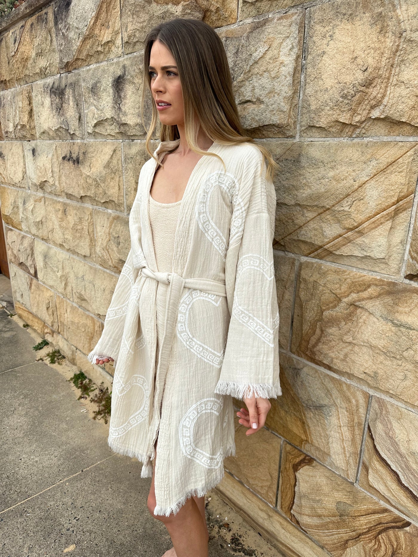 Midi Natural Robe - Heart