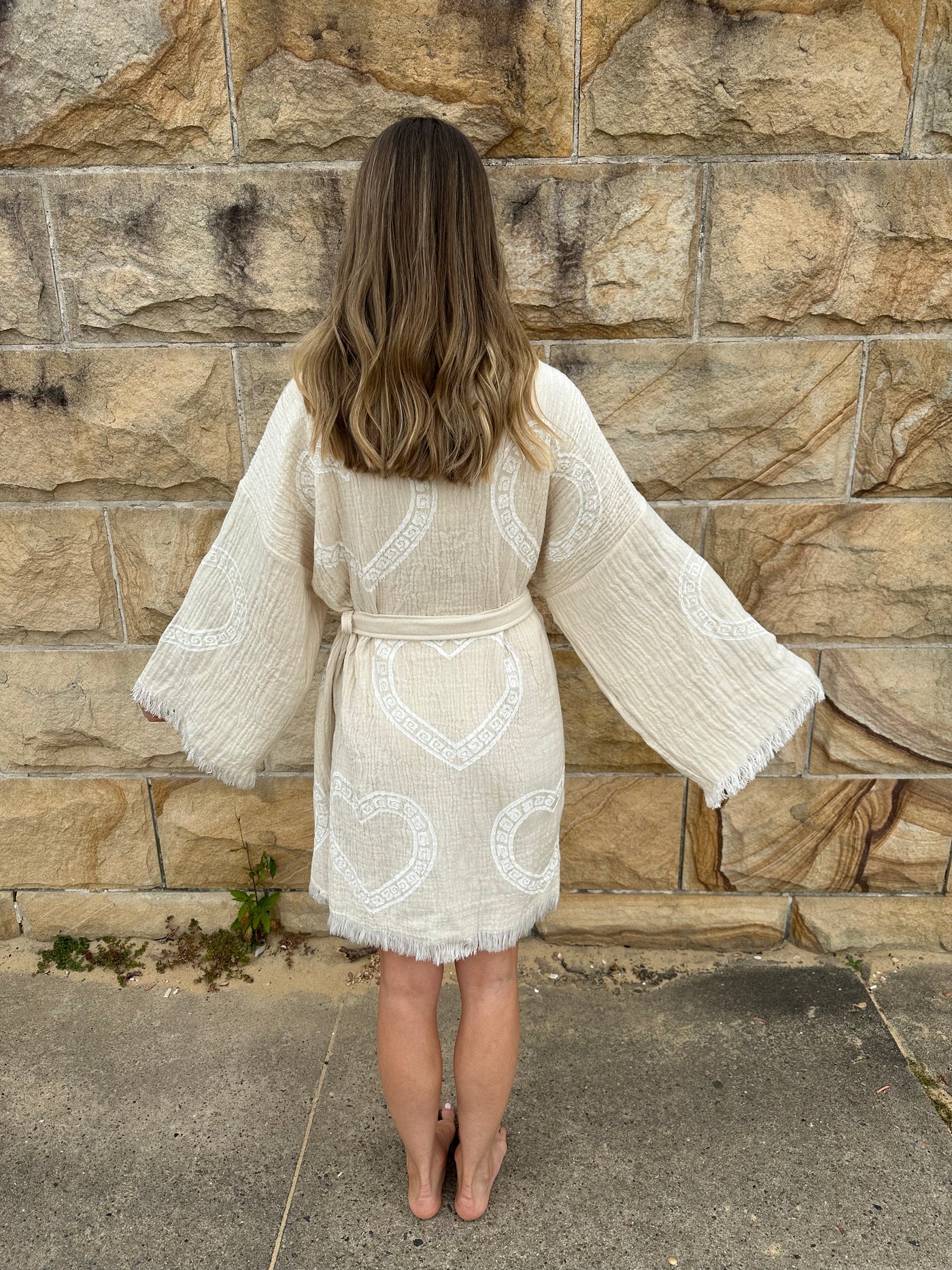 Midi Natural Robe - Heart