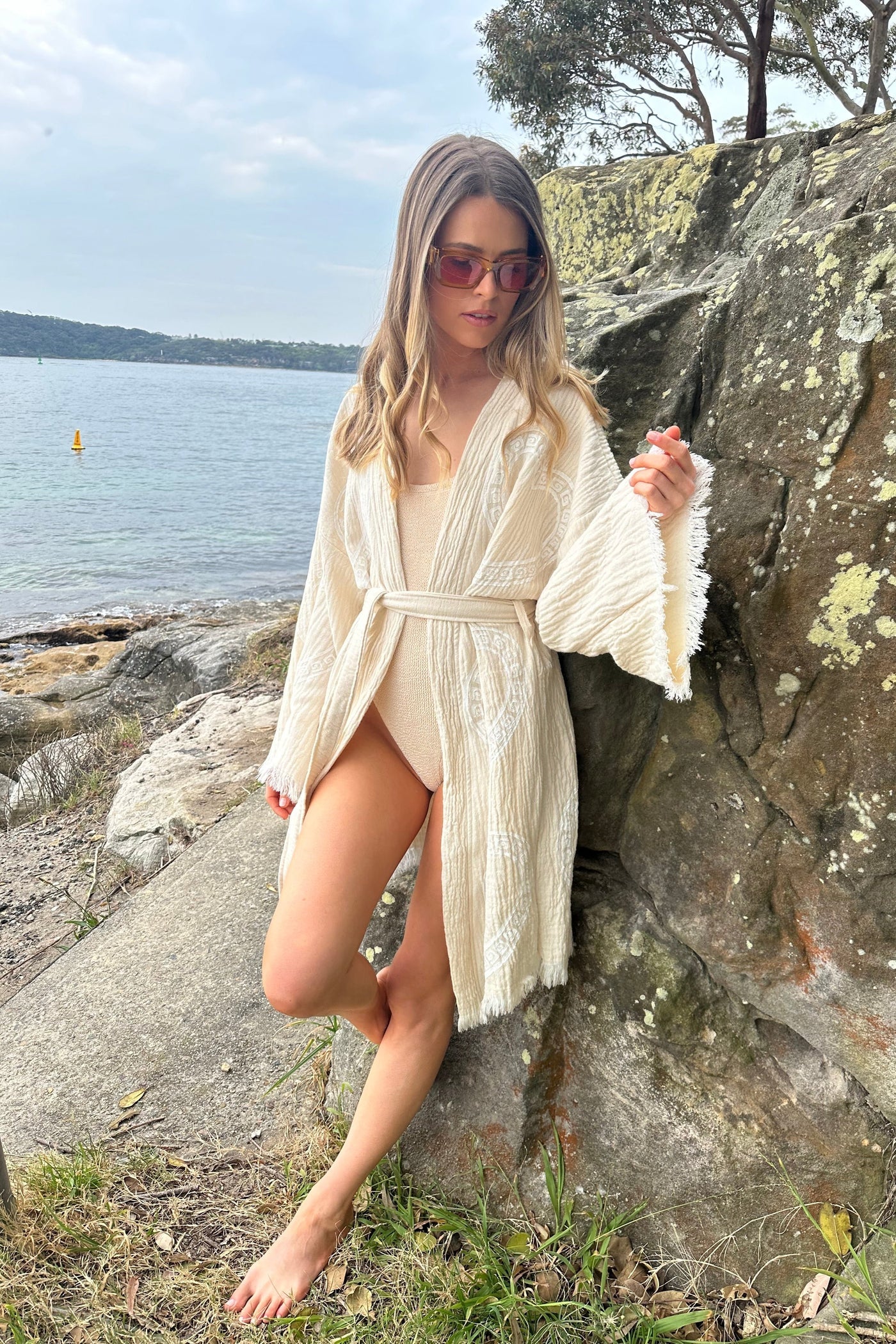 Midi Natural Robe - Heart