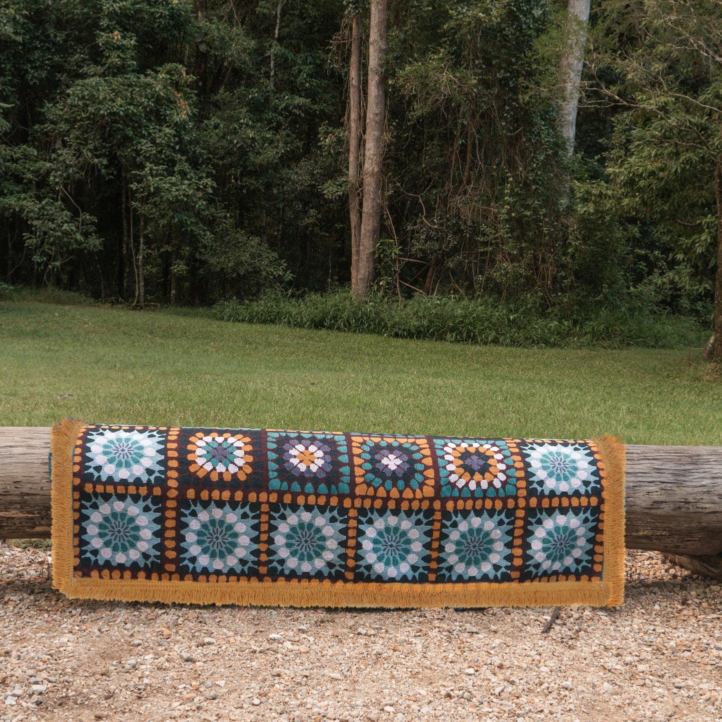 Granny Square Throw Kingfisher