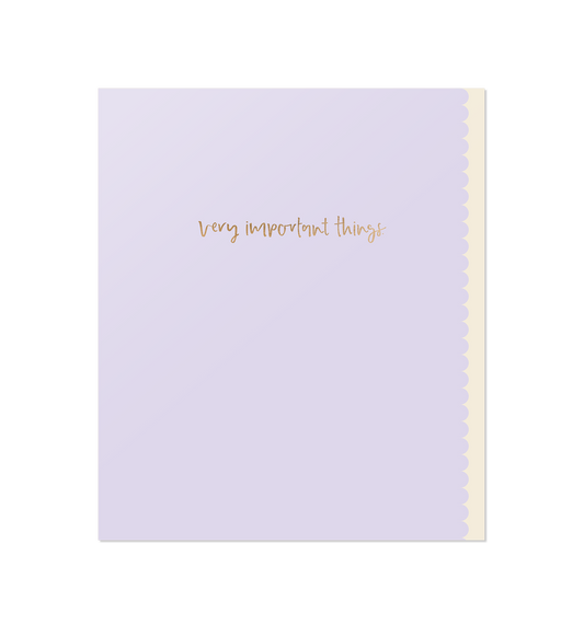 Very Important things Notebook