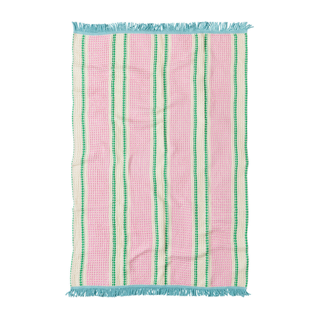 Tishy Waffle Bath Sheet Dahlia