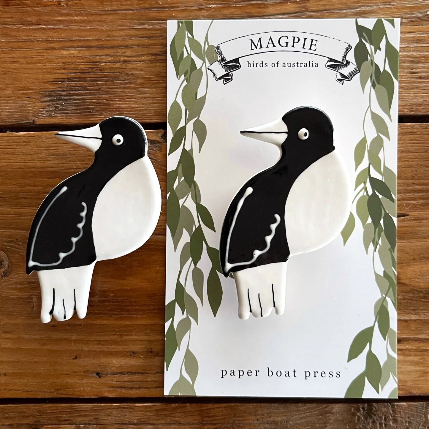 Magpie Ceramic Magnet