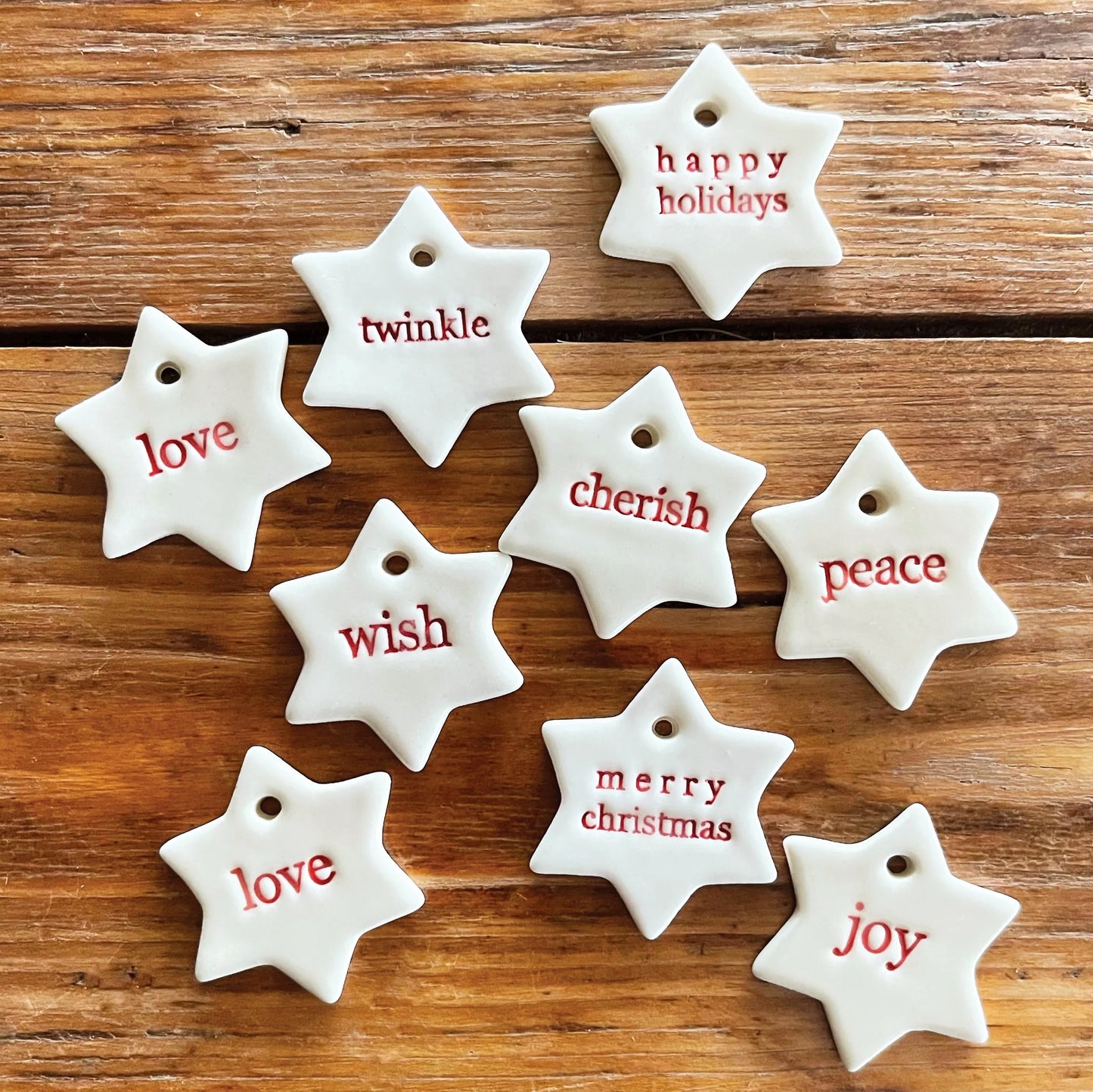 Mini Word Star Ceramic Gift Tag
