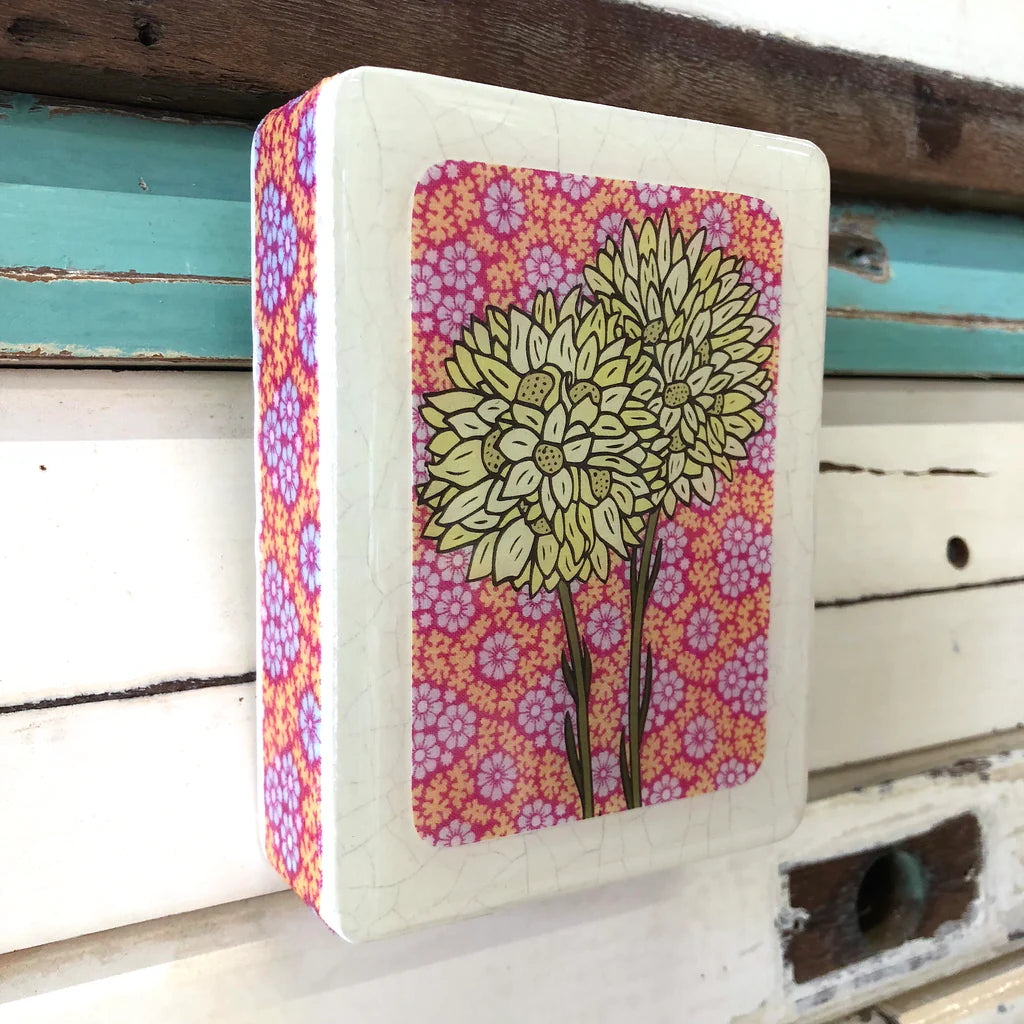 Pink Pompom Everlasting Art Tile