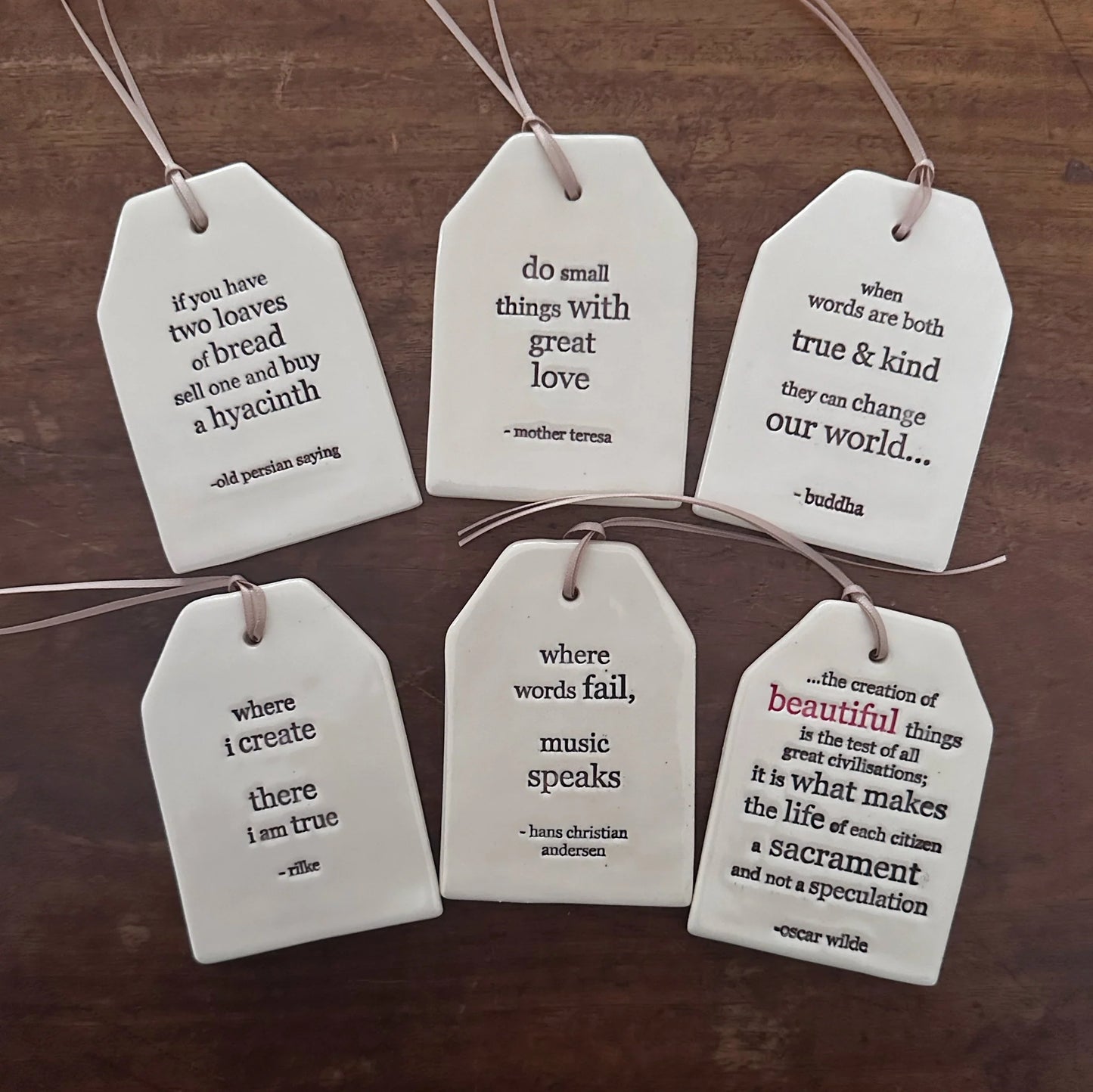 Ceramic Quote Tag