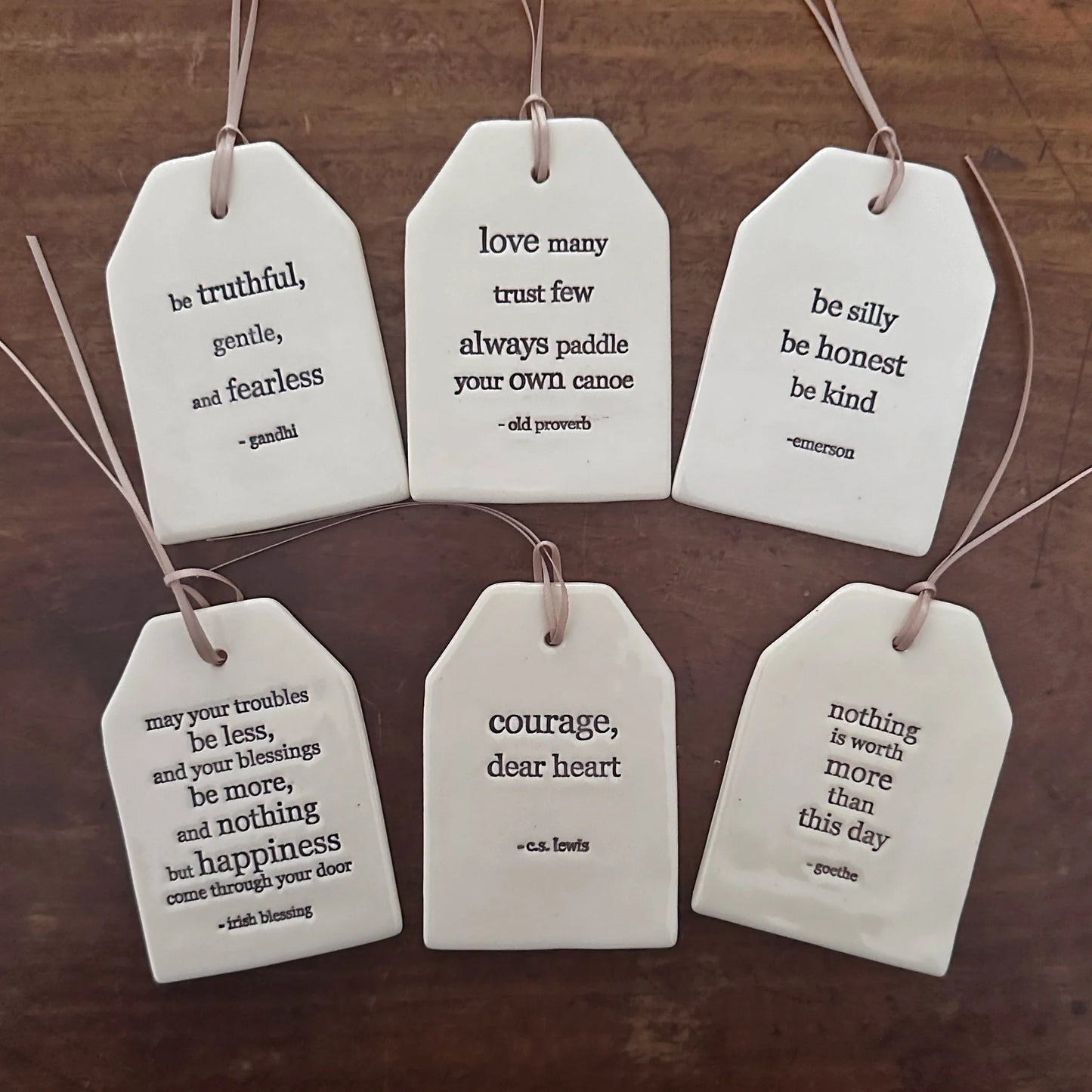 Ceramic Quote Tag