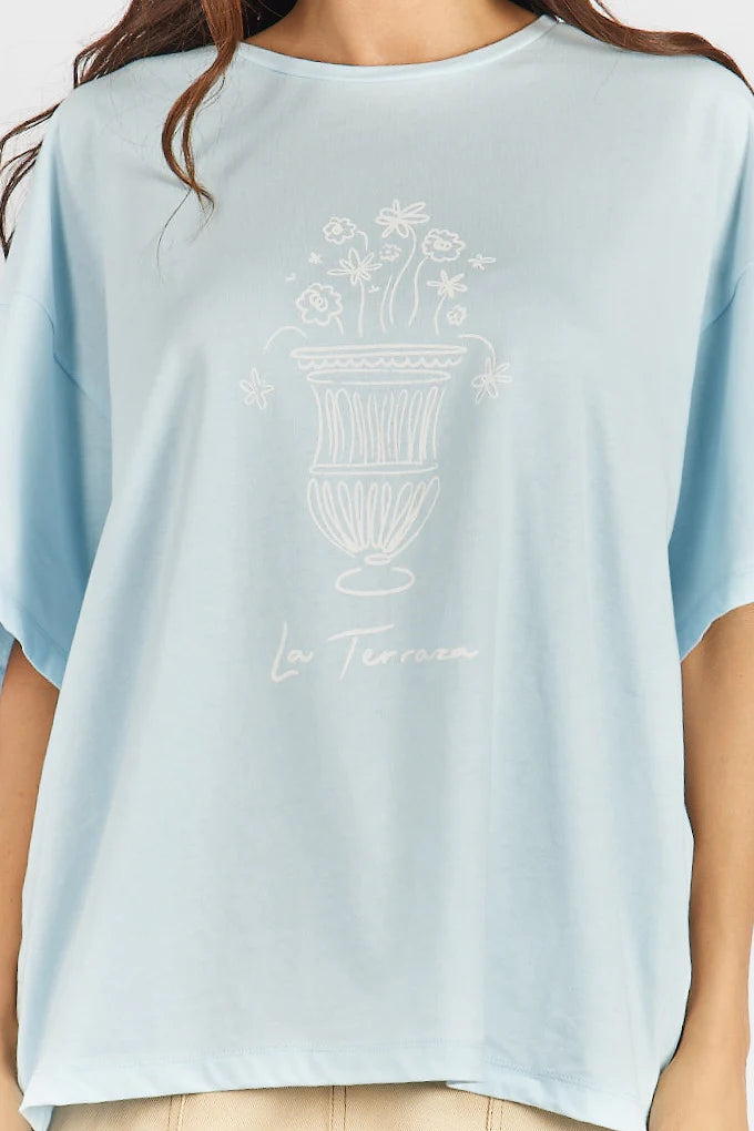 La Terrazza Tee Sky Blue