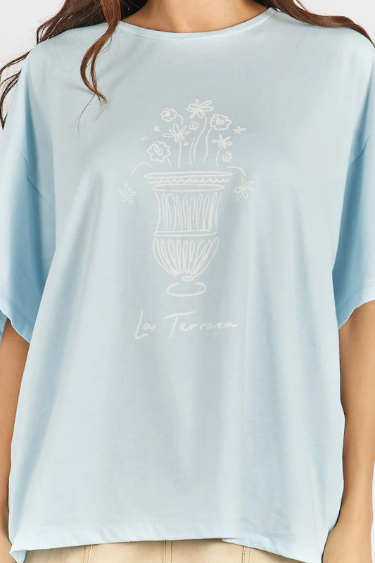 La Terrazza Tee Sky Blue