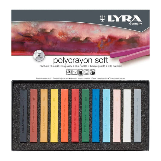 Polycrayon Soft Pastels 12 Colours