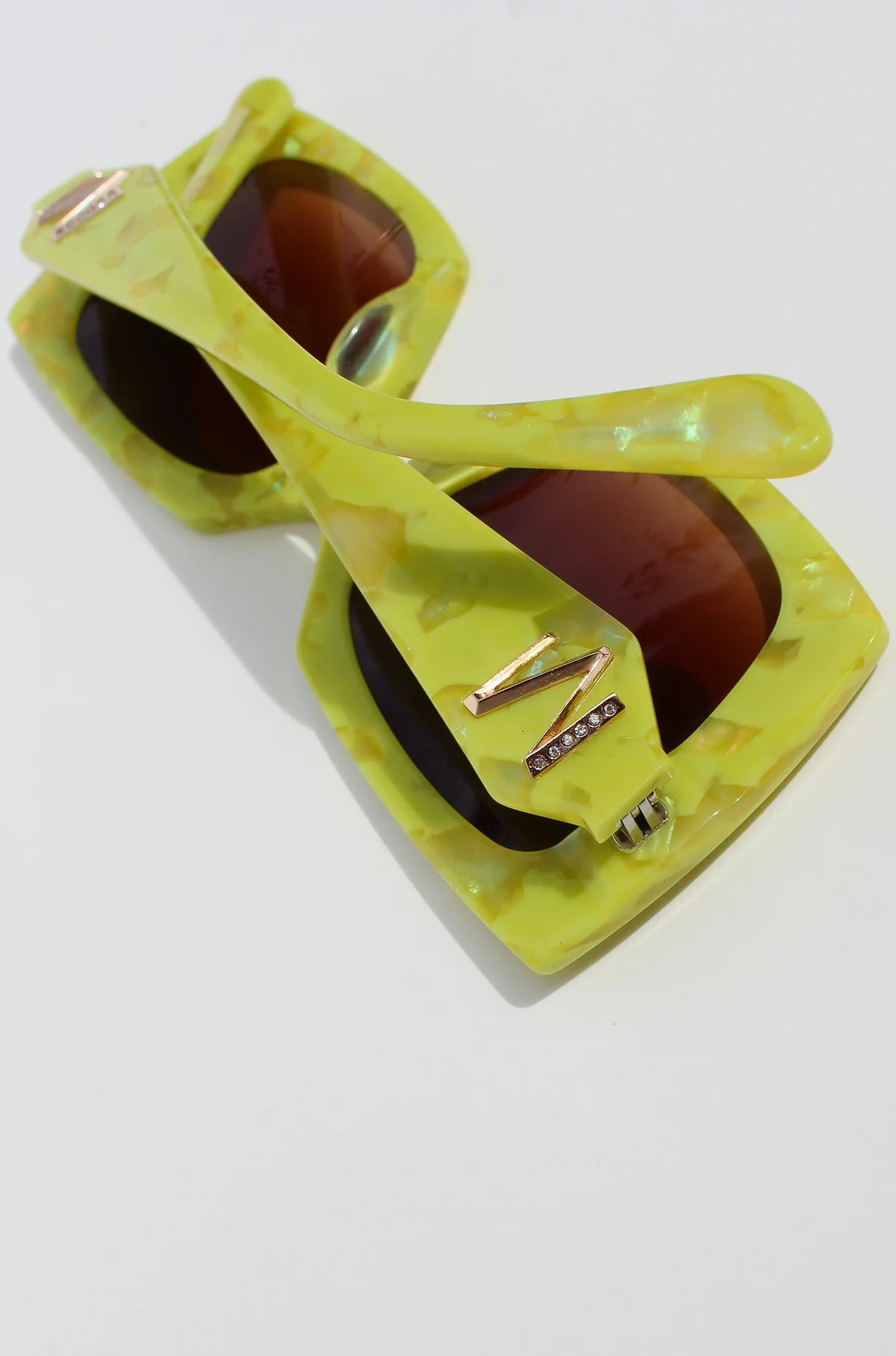 Chartrella ~ Chartreuse Marbled Sunglasses