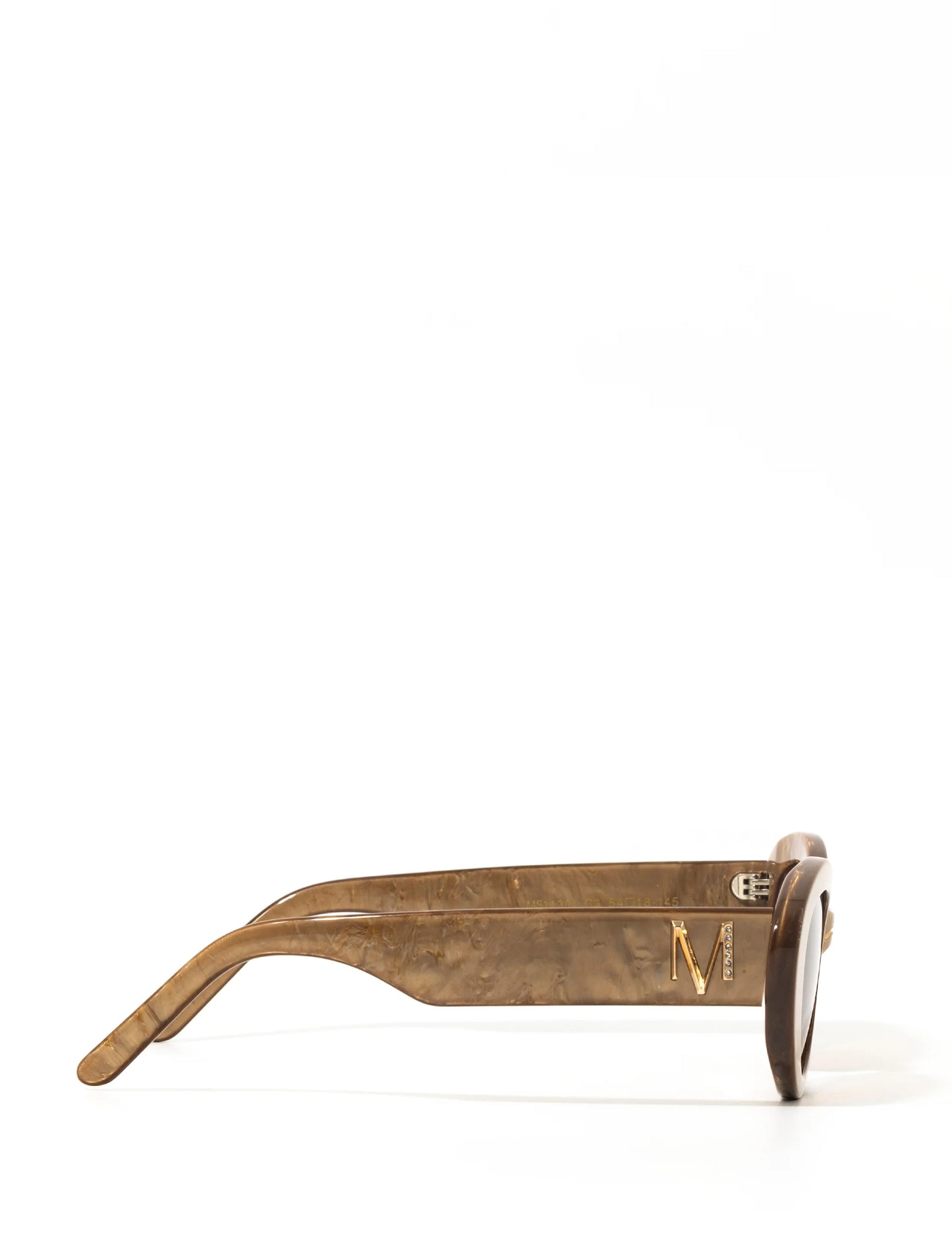 Golden Hour ~ Metallic Gold oval shaped Sunglasses