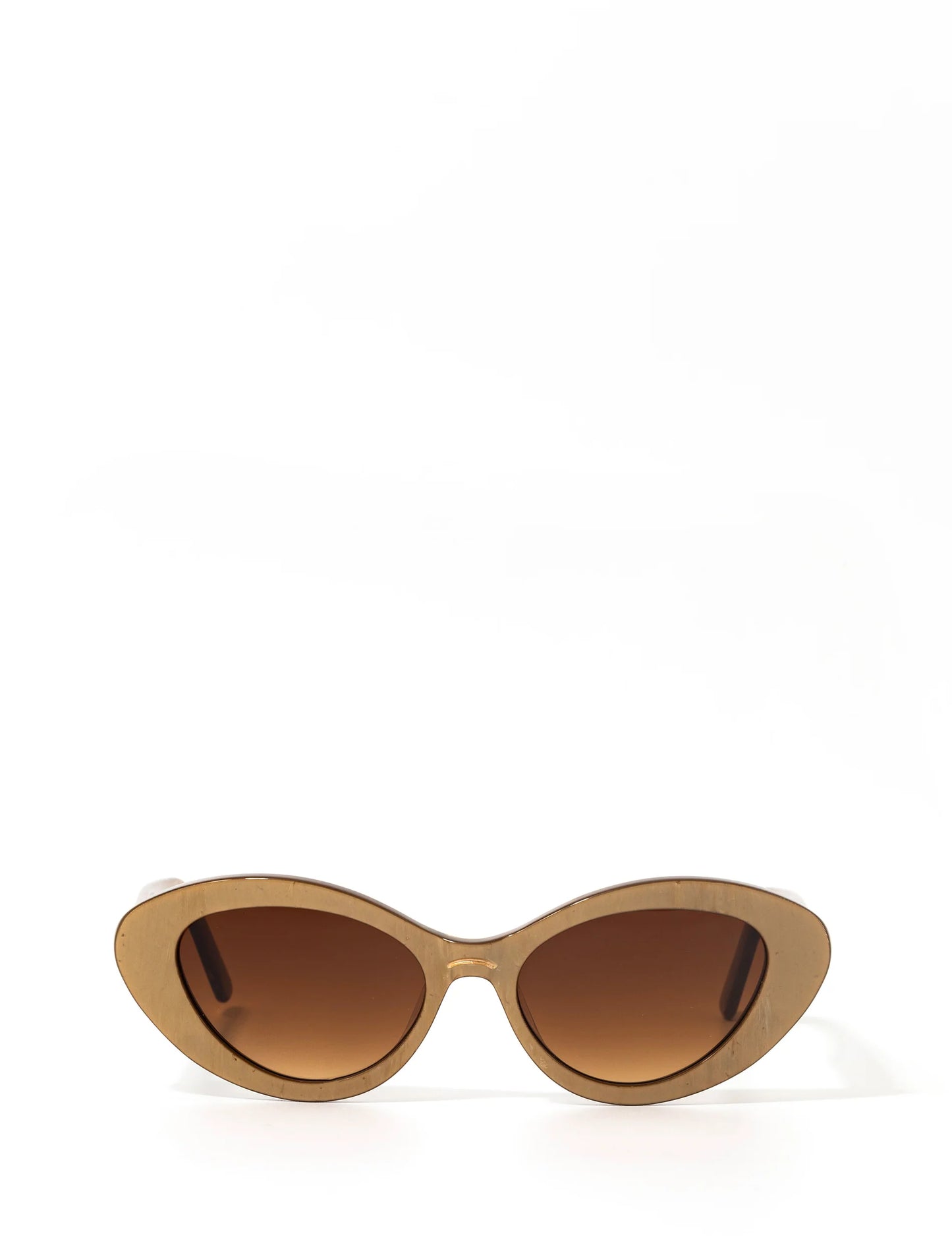 Golden Hour ~ Metallic Gold oval shaped Sunglasses
