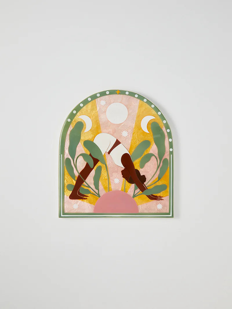 Downward Dog Art Tile
