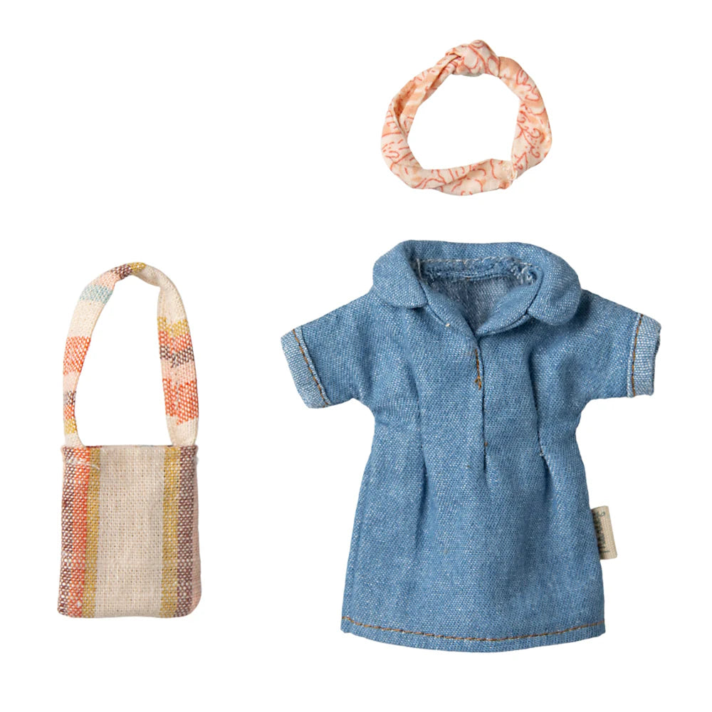 Denim Dress and Bag Mum Mouse