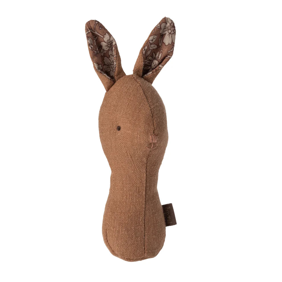 Lullaby Friends Bunny Rattle Chocolate