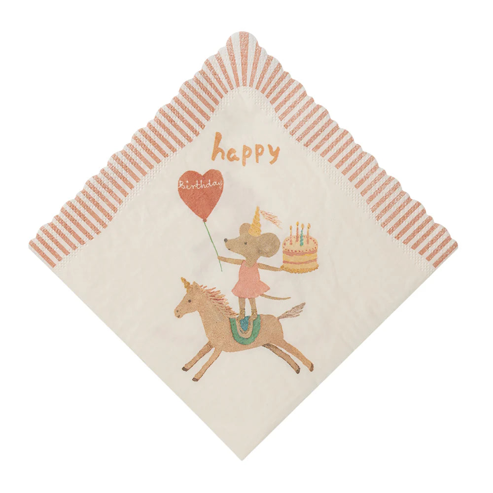 Napkin Happy Birthday Unicorn
