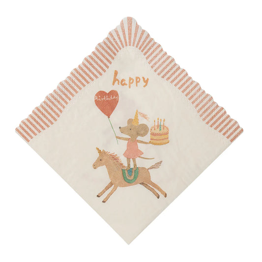 Napkin Happy Birthday Unicorn