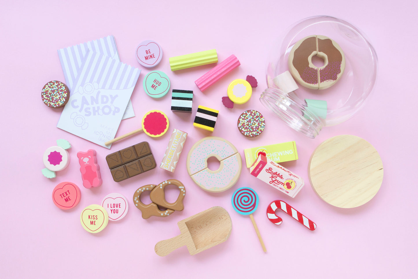Wooden Toy Candy Jar