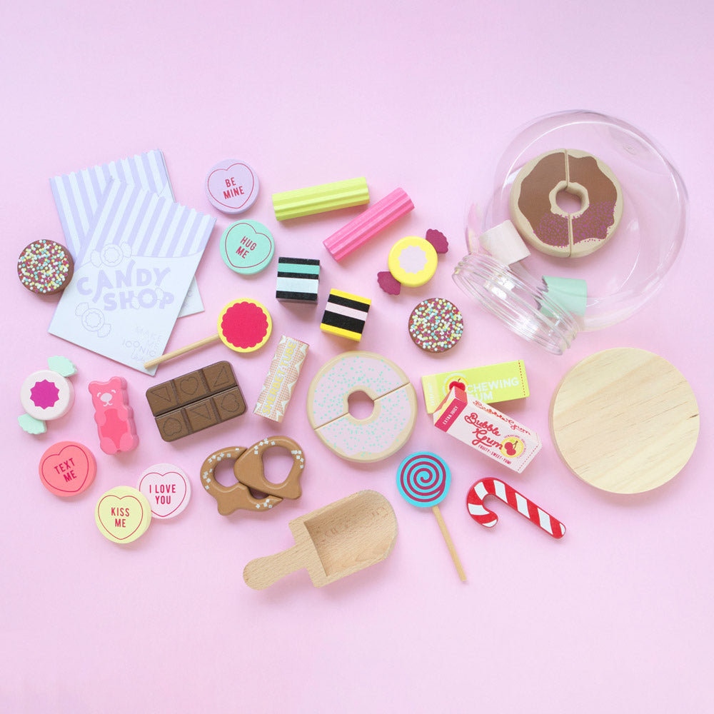 Wooden Toy Candy Jar