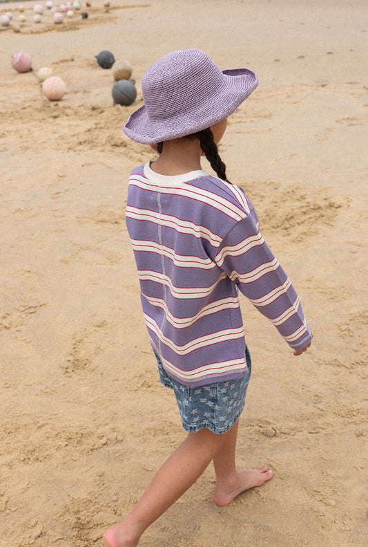 Bubble Terry Towelling Bucket Hat - Mauve