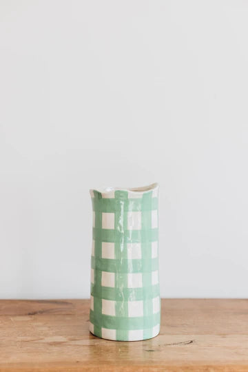 Large Gingham Vase