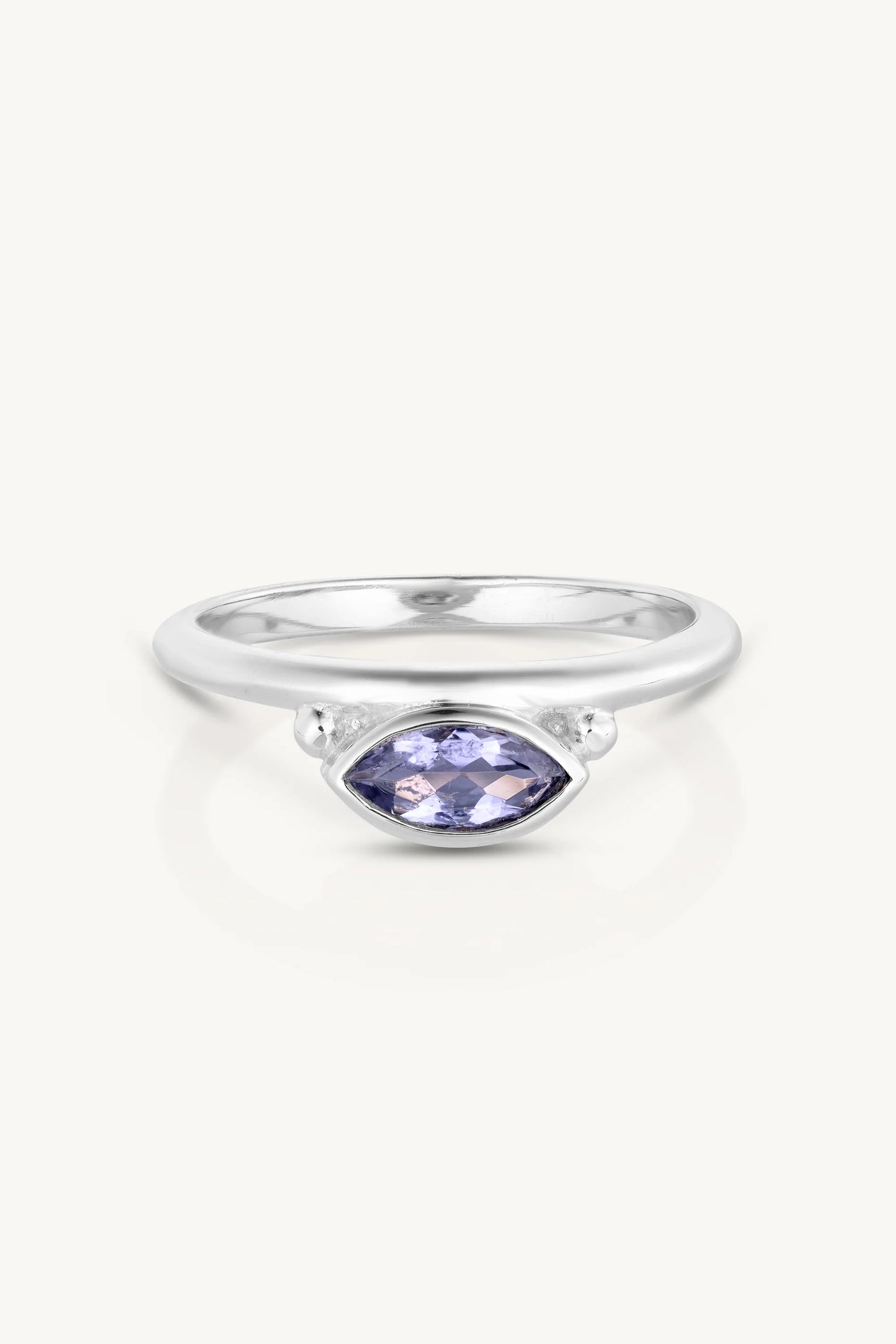 Nyra Marquise Iolite Silver Stacker ~ 6/S