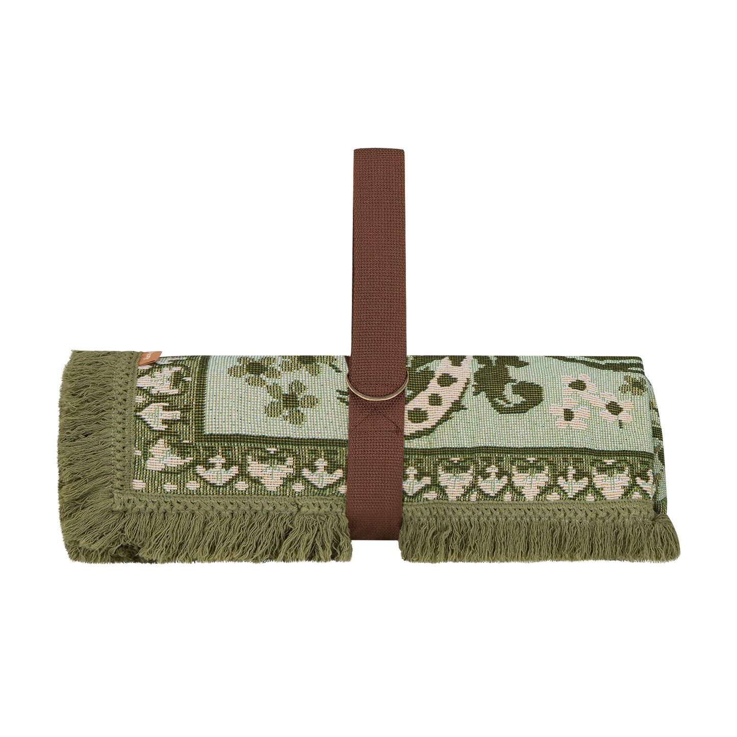 Ornate Floral Throw - Fern