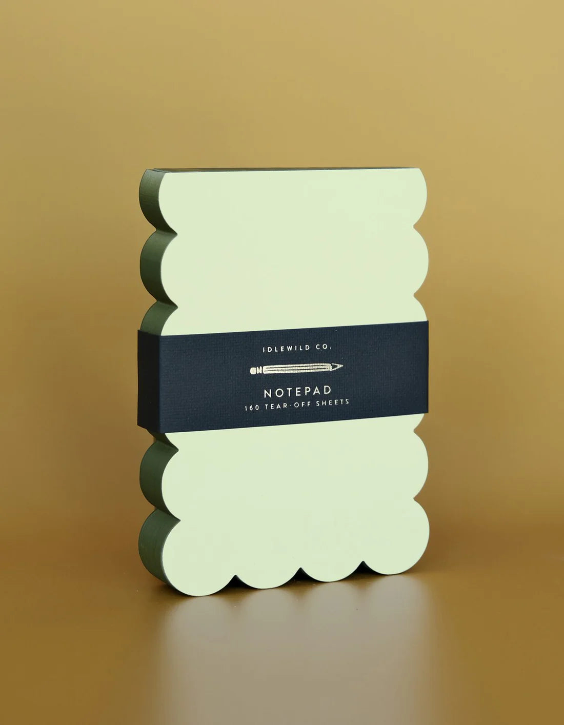 Scalloped Notepad | Chartreuse + Olive