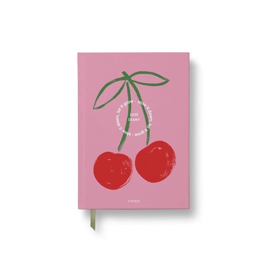 2026 A5 Daily Planner ~ Fresh Cherries