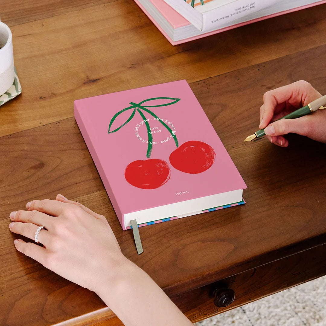 2026 A5 Daily Planner ~ Fresh Cherries