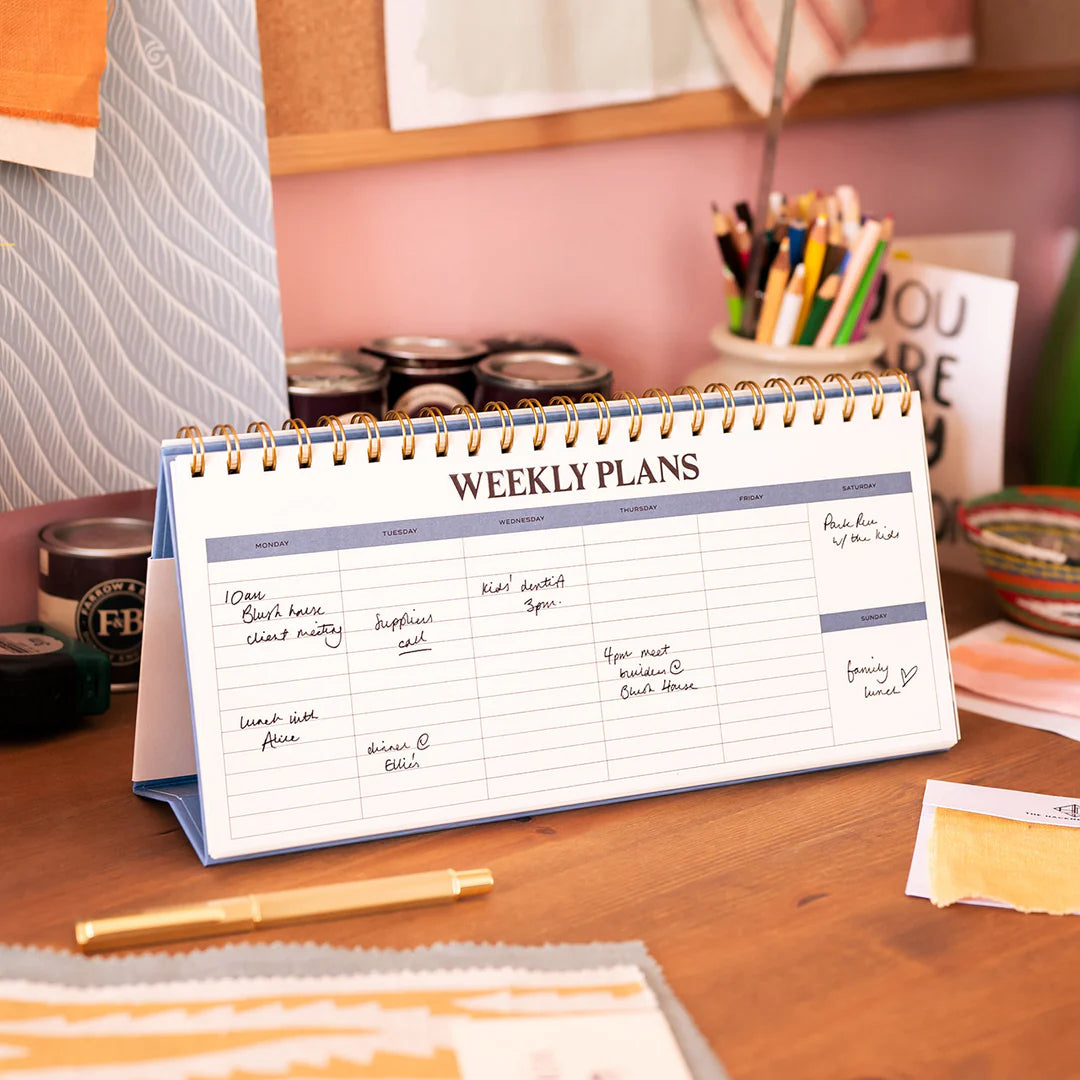 Spiral Top Weekly Desk Pad